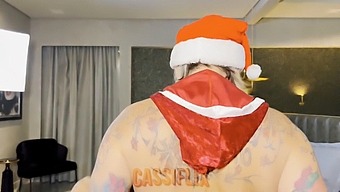 Mrs. Claus Offering Her Backside To A Well-Behaved Child On Cassiflix.