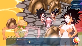 Kame Paradise 3 Del 3 Usensurert På Engelsk Inneholder Saiyans Med Store Naturlige Bryster Og Bulma Med Store Bryster