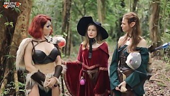 Cosplay-Skönheten Diana Rider I Het D&D-Action.