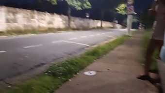 Daring Handjob At A Bus Stop With A Stunning Unknown Person