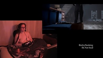 Tattooed Gamer Girl Explores Quarry In The Nude