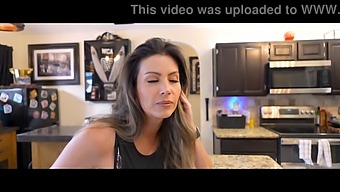 Beautiful House Wife Coco Vandi In Hot Strip Poker Scene With Step Son.